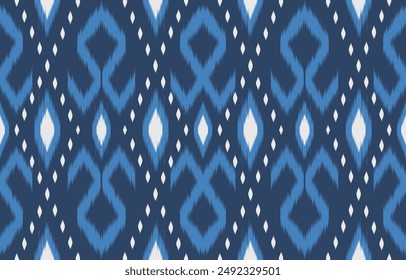 Ethnic abstract ikat art. Aztec ornament print. geometric ethnic pattern seamless  color oriental.  Design for background ,curtain, carpet, wallpaper, clothing, wrapping, Batik, vector illustration.
