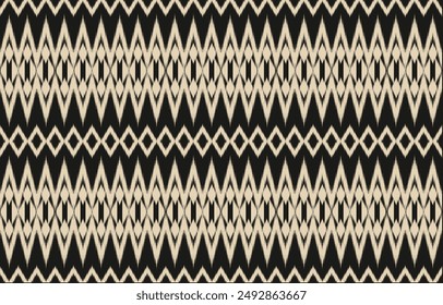 Ethnic abstract ikat art. Aztec ornament print. geometric ethnic pattern seamless  color oriental.  Design for background ,curtain, carpet, wallpaper, clothing, wrapping, Batik, vector illustration.
