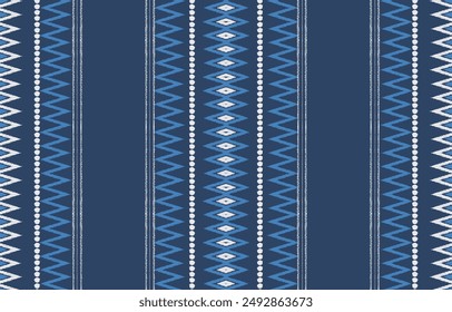 Ethnic abstract ikat art. Aztec ornament print. geometric ethnic pattern seamless  color oriental.  Design for background ,curtain, carpet, wallpaper, clothing, wrapping, Batik, vector illustration.