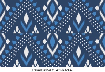 Ethnic abstract ikat art. Aztec ornament print. geometric ethnic pattern seamless  color oriental.  Design for background ,curtain, carpet, wallpaper, clothing, wrapping, Batik, vector illustration.