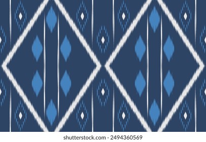 Ethnic abstract ikat art. Aztec ornament print. geometric ethnic pattern seamless  color oriental.  Design for background ,curtain, carpet, wallpaper, clothing, wrapping, Batik, vector illustration.