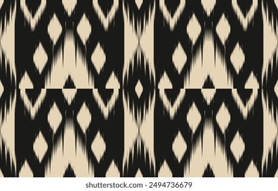 Ethnic abstract ikat art. Aztec ornament print. geometric ethnic pattern seamless  color oriental.  Design for background ,curtain, carpet, wallpaper, clothing, wrapping, Batik, vector illustration.