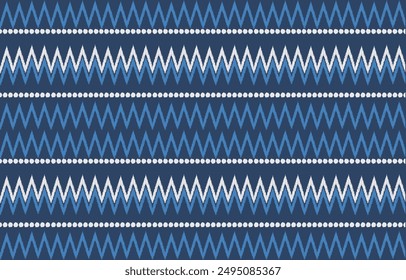 Ethnic abstract ikat art. Aztec ornament print. geometric ethnic pattern seamless  color oriental.  Design for background ,curtain, carpet, wallpaper, clothing, wrapping, Batik, vector illustration.