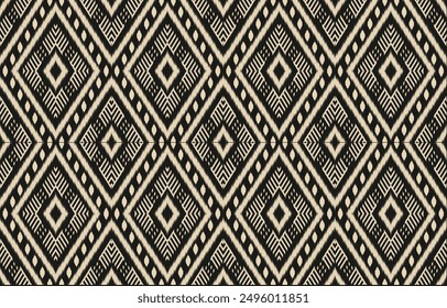 Ethnic abstract ikat art. Aztec ornament print. geometric ethnic pattern seamless  color oriental.  Design for background ,curtain, carpet, wallpaper, clothing, wrapping, Batik, vector illustration.