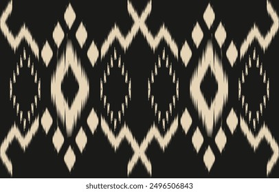Ethnic abstract ikat art. Aztec ornament print. geometric ethnic pattern seamless  color oriental.  Design for background ,curtain, carpet, wallpaper, clothing, wrapping, Batik, vector illustration.