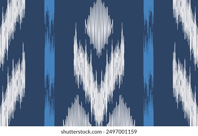 Ethnic abstract ikat art. Aztec ornament print. geometric ethnic pattern seamless  color oriental.  Design for background ,curtain, carpet, wallpaper, clothing, wrapping, Batik, vector illustration.
