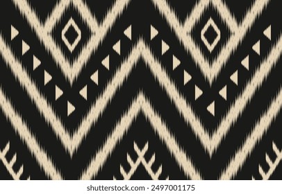 Ethnic abstract ikat art. Aztec ornament print. geometric ethnic pattern seamless  color oriental.  Design for background ,curtain, carpet, wallpaper, clothing, wrapping, Batik, vector illustration.