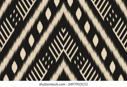 Ethnic abstract ikat art. Aztec ornament print. geometric ethnic pattern seamless  color oriental.  Design for background ,curtain, carpet, wallpaper, clothing, wrapping, Batik, vector illustration.
