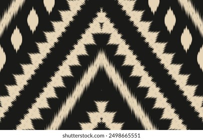Ethnic abstract ikat art. Aztec ornament print. geometric ethnic pattern seamless  color oriental.  Design for background ,curtain, carpet, wallpaper, clothing, wrapping, Batik, vector illustration.