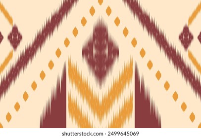 Ethnic abstract ikat art. Aztec ornament print. geometric ethnic pattern seamless  color oriental.  Design for background ,curtain, carpet, wallpaper, clothing, wrapping, Batik, vector illustration.