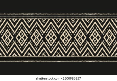 Ethnic abstract ikat art. Aztec ornament print. geometric ethnic pattern seamless  color oriental.  Design for background ,curtain, carpet, wallpaper, clothing, wrapping, Batik, vector illustration.