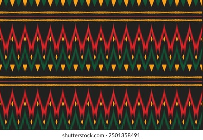 Ethnic abstract ikat art. Aztec ornament print. geometric ethnic pattern seamless  color oriental.  Design for background ,curtain, carpet, wallpaper, clothing, wrapping, Batik, vector illustration.