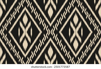Ethnic abstract ikat art. Aztec ornament print. geometric ethnic pattern seamless  color oriental.  Design for background ,curtain, carpet, wallpaper, clothing, wrapping, Batik, vector illustration.