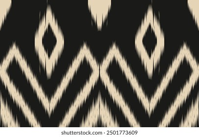 Ethnic abstract ikat art. Aztec ornament print. geometric ethnic pattern seamless  color oriental.  Design for background ,curtain, carpet, wallpaper, clothing, wrapping, Batik, vector illustration.