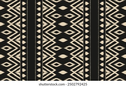 Ethnic abstract ikat art. Aztec ornament print. geometric ethnic pattern seamless  color oriental.  Design for background ,curtain, carpet, wallpaper, clothing, wrapping, Batik, vector illustration.