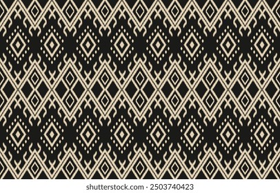 Ethnic abstract ikat art. Aztec ornament print. geometric ethnic pattern seamless  color oriental.  Design for background ,curtain, carpet, wallpaper, clothing, wrapping, Batik, vector illustration.