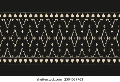 Ethnic abstract ikat art. Aztec ornament print. geometric ethnic pattern seamless  color oriental.  Design for background ,curtain, carpet, wallpaper, clothing, wrapping, Batik, vector illustration.
