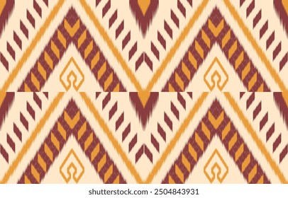 Ethnic abstract ikat art. Aztec ornament print. geometric ethnic pattern seamless  color oriental.  Design for background ,curtain, carpet, wallpaper, clothing, wrapping, Batik, vector illustration.