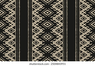 Ethnic abstract ikat art. Aztec ornament print. geometric ethnic pattern seamless  color oriental.  Design for background ,curtain, carpet, wallpaper, clothing, wrapping, Batik, vector illustration.