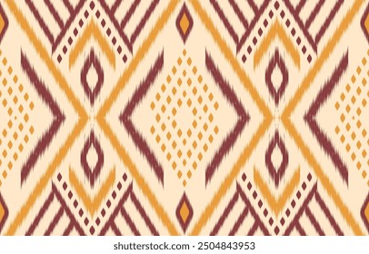 Ethnic abstract ikat art. Aztec ornament print. geometric ethnic pattern seamless  color oriental.  Design for background ,curtain, carpet, wallpaper, clothing, wrapping, Batik, vector illustration.