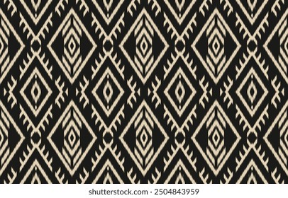 Ethnic abstract ikat art. Aztec ornament print. geometric ethnic pattern seamless  color oriental.  Design for background ,curtain, carpet, wallpaper, clothing, wrapping, Batik, vector illustration.