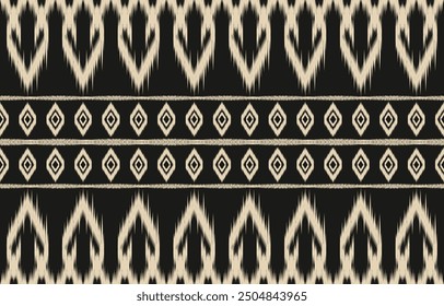 Ethnic abstract ikat art. Aztec ornament print. geometric ethnic pattern seamless  color oriental.  Design for background ,curtain, carpet, wallpaper, clothing, wrapping, Batik, vector illustration.