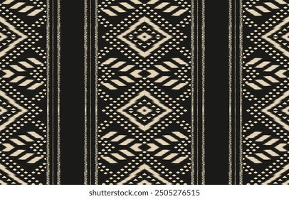 Ethnic abstract ikat art. Aztec ornament print. geometric ethnic pattern seamless  color oriental.  Design for background ,curtain, carpet, wallpaper, clothing, wrapping, Batik, vector illustration.