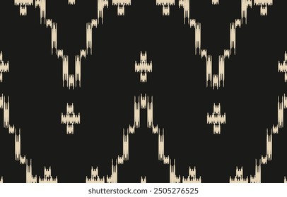 Ethnic abstract ikat art. Aztec ornament print. geometric ethnic pattern seamless  color oriental.  Design for background ,curtain, carpet, wallpaper, clothing, wrapping, Batik, vector illustration.
