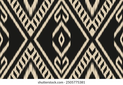 Ethnic abstract ikat art. Aztec ornament print. geometric ethnic pattern seamless  color oriental.  Design for background ,curtain, carpet, wallpaper, clothing, wrapping, Batik, vector illustration.