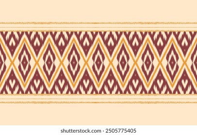 Ethnic abstract ikat art. Aztec ornament print. geometric ethnic pattern seamless  color oriental.  Design for background ,curtain, carpet, wallpaper, clothing, wrapping, Batik, vector illustration.