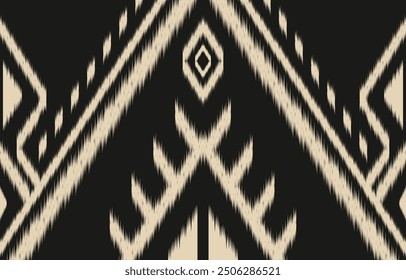 Ethnic abstract ikat art. Aztec ornament print. geometric ethnic pattern seamless  color oriental.  Design for background ,curtain, carpet, wallpaper, clothing, wrapping, Batik, vector illustration.