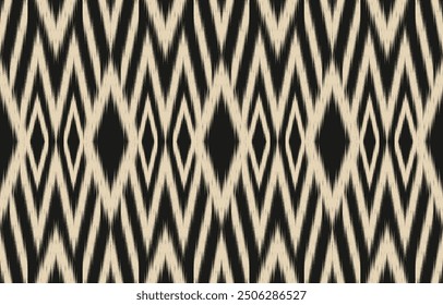 Ethnic abstract ikat art. Aztec ornament print. geometric ethnic pattern seamless  color oriental.  Design for background ,curtain, carpet, wallpaper, clothing, wrapping, Batik, vector illustration.