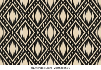 Ethnic abstract ikat art. Aztec ornament print. geometric ethnic pattern seamless  color oriental.  Design for background ,curtain, carpet, wallpaper, clothing, wrapping, Batik, vector illustration.