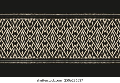 Ethnic abstract ikat art. Aztec ornament print. geometric ethnic pattern seamless  color oriental.  Design for background ,curtain, carpet, wallpaper, clothing, wrapping, Batik, vector illustration.