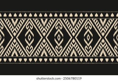 Ethnic abstract ikat art. Aztec ornament print. geometric ethnic pattern seamless  color oriental.  Design for background ,curtain, carpet, wallpaper, clothing, wrapping, Batik, vector illustration.
