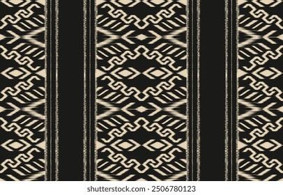 Ethnic abstract ikat art. Aztec ornament print. geometric ethnic pattern seamless  color oriental.  Design for background ,curtain, carpet, wallpaper, clothing, wrapping, Batik, vector illustration.