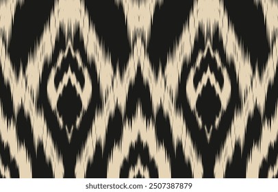 Ethnic abstract ikat art. Aztec ornament print. geometric ethnic pattern seamless  color oriental.  Design for background ,curtain, carpet, wallpaper, clothing, wrapping, Batik, vector illustration.