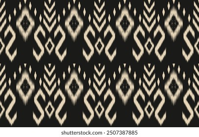 Ethnic abstract ikat art. Aztec ornament print. geometric ethnic pattern seamless  color oriental.  Design for background ,curtain, carpet, wallpaper, clothing, wrapping, Batik, vector illustration.