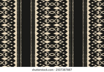 Ethnic abstract ikat art. Aztec ornament print. geometric ethnic pattern seamless  color oriental.  Design for background ,curtain, carpet, wallpaper, clothing, wrapping, Batik, vector illustration.