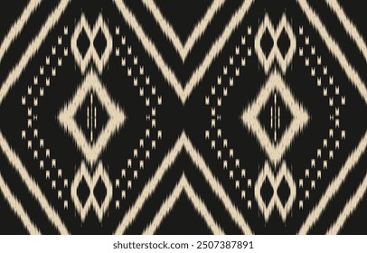 Ethnic abstract ikat art. Aztec ornament print. geometric ethnic pattern seamless  color oriental.  Design for background ,curtain, carpet, wallpaper, clothing, wrapping, Batik, vector illustration.