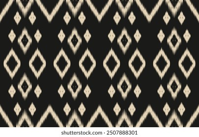 Ethnic abstract ikat art. Aztec ornament print. geometric ethnic pattern seamless  color oriental.  Design for background ,curtain, carpet, wallpaper, clothing, wrapping, Batik, vector illustration.