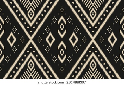 Ethnic abstract ikat art. Aztec ornament print. geometric ethnic pattern seamless  color oriental.  Design for background ,curtain, carpet, wallpaper, clothing, wrapping, Batik, vector illustration.