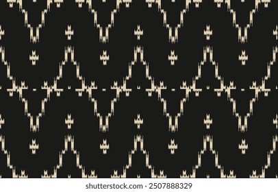 Ethnic abstract ikat art. Aztec ornament print. geometric ethnic pattern seamless  color oriental.  Design for background ,curtain, carpet, wallpaper, clothing, wrapping, Batik, vector illustration.