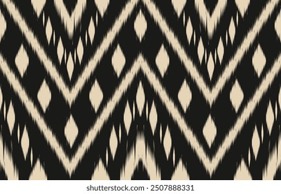 Ethnic abstract ikat art. Aztec ornament print. geometric ethnic pattern seamless  color oriental.  Design for background ,curtain, carpet, wallpaper, clothing, wrapping, Batik, vector illustration.