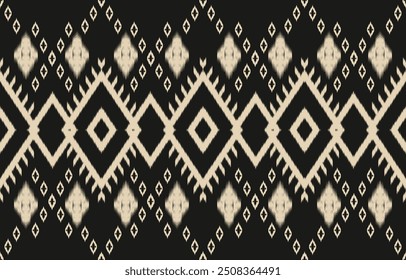 Ethnic abstract ikat art. Aztec ornament print. geometric ethnic pattern seamless  color oriental.  Design for background ,curtain, carpet, wallpaper, clothing, wrapping, Batik, vector illustration.