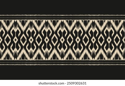 Ethnic abstract ikat art. Aztec ornament print. geometric ethnic pattern seamless  color oriental.  Design for background ,curtain, carpet, wallpaper, clothing, wrapping, Batik, vector illustration.