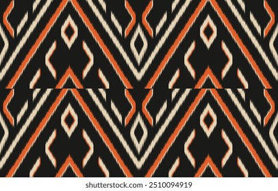 Ethnic abstract ikat art. Aztec ornament print. geometric ethnic pattern seamless  color oriental.  Design for background ,curtain, carpet, wallpaper, clothing, wrapping, Batik, vector illustration.