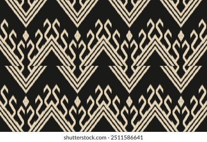 Ethnic abstract ikat art. Aztec ornament print. geometric ethnic pattern seamless  color oriental.  Design for background ,curtain, carpet, wallpaper, clothing, wrapping, Batik, vector illustration.