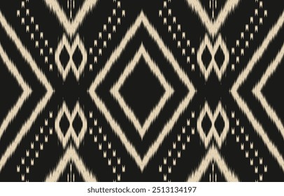 Ethnic abstract ikat art. Aztec ornament print. geometric ethnic pattern seamless  color oriental.  Design for background ,curtain, carpet, wallpaper, clothing, wrapping, Batik, vector illustration.