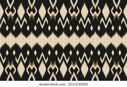 Ethnic abstract ikat art. Aztec ornament print. geometric ethnic pattern seamless  color oriental.  Design for background ,curtain, carpet, wallpaper, clothing, wrapping, Batik, vector illustration.
